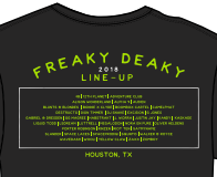 Load image into Gallery viewer, Freaky Deaky 2018 Lineup T-Shirt
