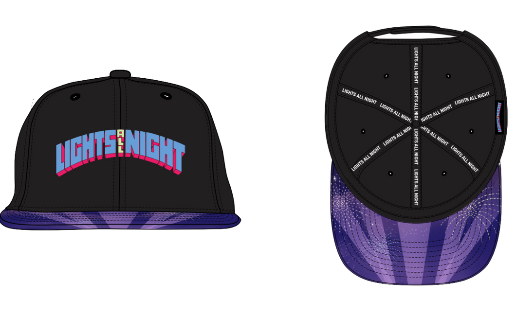 Lights All Night Snapback Hat