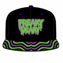 Load image into Gallery viewer, Freaky Deaky Hypnotic Snapback Hat
