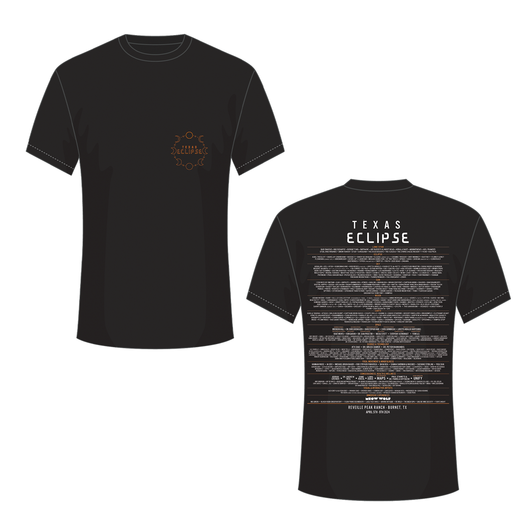 Texas Eclipse Full Lineup Tee