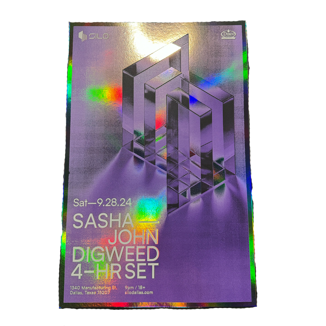 SILO DALLAS - Sasha & Digweed Foil Poster