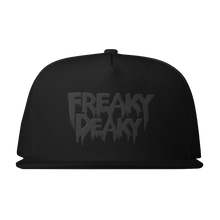 Load image into Gallery viewer, Freaky Deaky Blackout Snapback Hat
